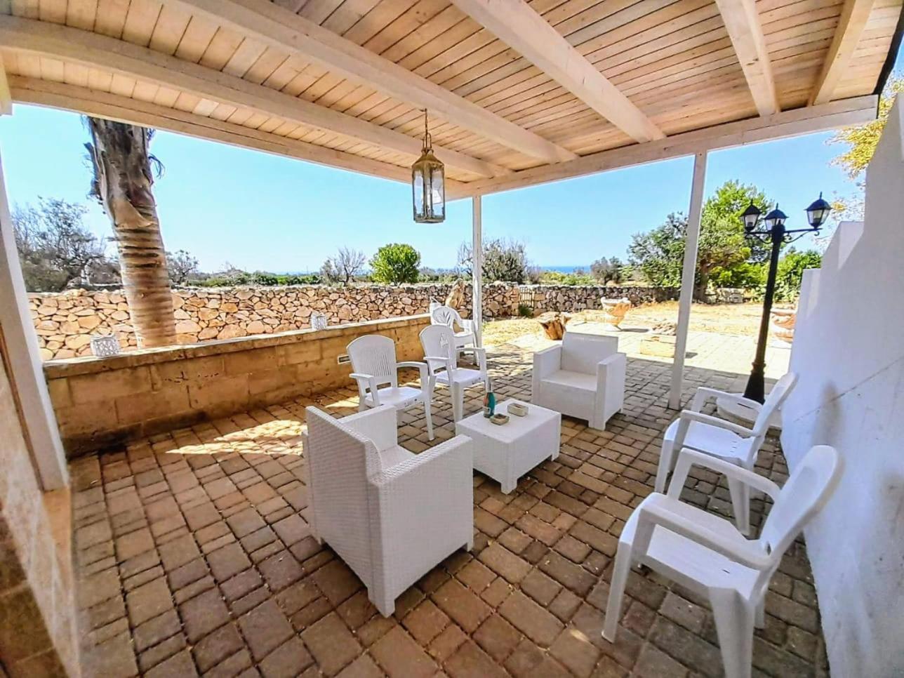 Villa Vista Mare Panoramica, Trullo E Piscina Esclusiva Alliste Eksteriør bilde